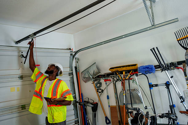 Professional Garage Door Roller Replacement technician working in Richmond city County, VA